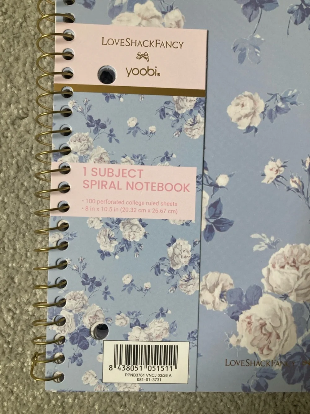 IN-HAND | LoveShackFancy x Target Yoobi Set of 3 Spiral Bound Notebooks